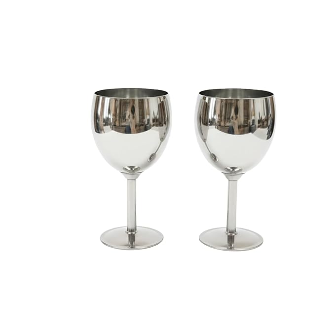 SS Wine Glasses -Pack of 2 Silver