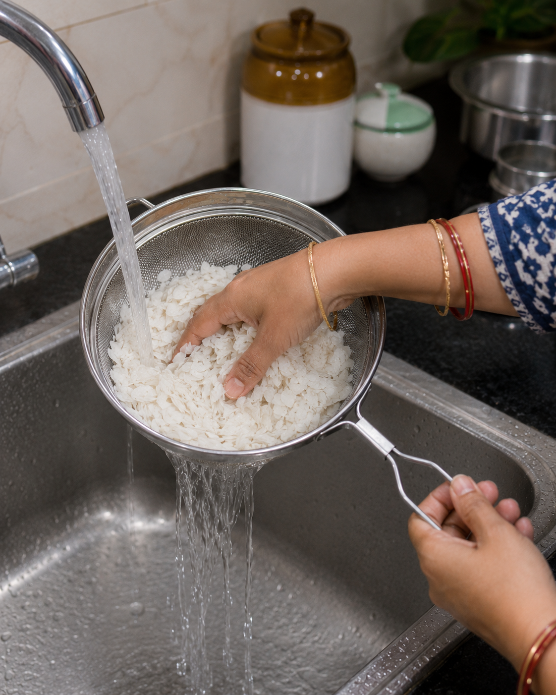 Multipurpose Colander (17cm Diameter) (Size4) for Pasta Vegetables, Heavy Duty Stainless Steel Collander, Juice Strainer, Soup Strainer, Ideal for Washing Rice, Fruits, Vegetables and Grains
