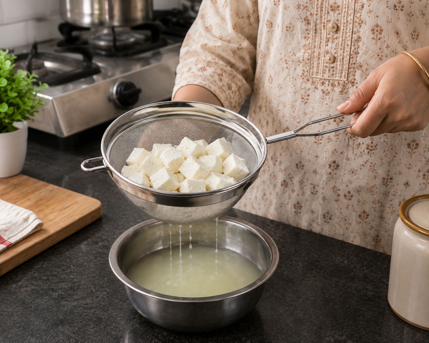 Multipurpose Colander (19cm Diameter) (Size5)for Pasta Vegetables, Heavy Duty Stainless Steel Collander, Juice Strainer, Soup Strainer, Ideal for Washing Rice, Fruits, Vegetables and Grains