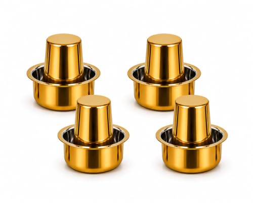 Stainless Steel Dabra Set, Pack of 4, South Indian coffee cup, 120ml each, Davara,Tumbler Set, Coffee Dabara Set