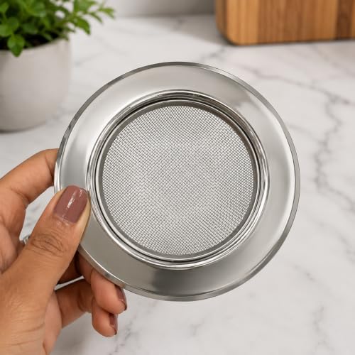 Stainless Steel Kitchen Sinc Strainer, Sinc Drain Cover, Sink Jali, Sink Drain Filter Jali, Waste Coupling (11 cm) (2pcs)