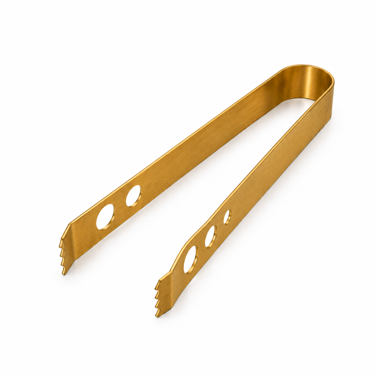 Stainless Steel Golden Ice Tong for Ice Cubes, Sugar, Snacks & Buffet Serving | Heavy Duty Anti-Slip Ice Cube Tongs for Kitchen, Bar, Party & Cocktail Accessories