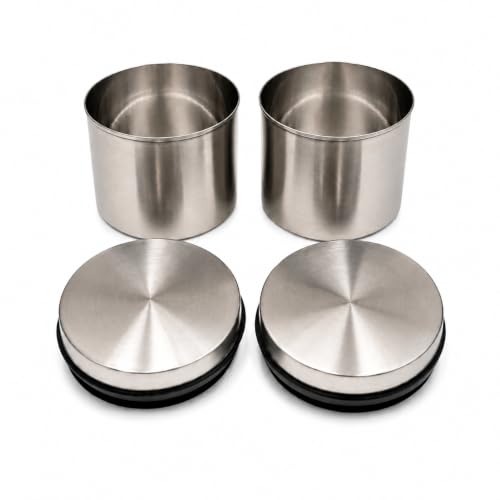 Airtight Stainless Steel Storage Canister Set, Kitchen Storage Containers, Ideal for all type of kitchens, Kitchen container set, Longlife Canisters, 500ml x 2pcs Set