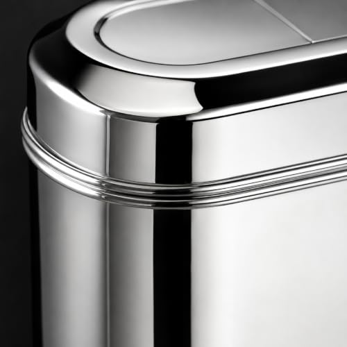 Stainless Steel See-through Containers for kitchen, Iconic Capsule Shape, Multipurpose Food Storage Jar, 2000ml x 3pcs