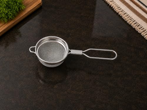 Stainless Steel Double Net Tea Strainer (Size 7cm), Stainless Steel Tea Strainer,Heavy Duty Chalani, Coffee Strainer, Tea Filter Stainless Steel, Fine Mesh x1pc