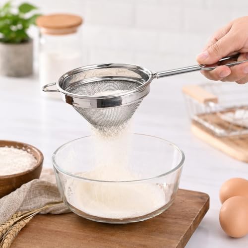 Stainless Steel Tea Strainer Conical Shape (Size 9cm), Stainless Steel Tea Strainer Set,Heavy Duty Chalani, Coffee Strainer, Tea Filter Stainless Steel, Fine Mesh X2pcs
