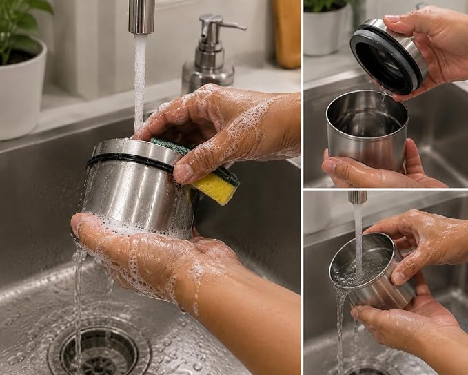 SS Canister Set of 4, Matt Silver - 500ml x 4