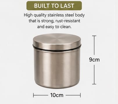 SS Canister Set of 2, Matt Silver - 850ml x 2